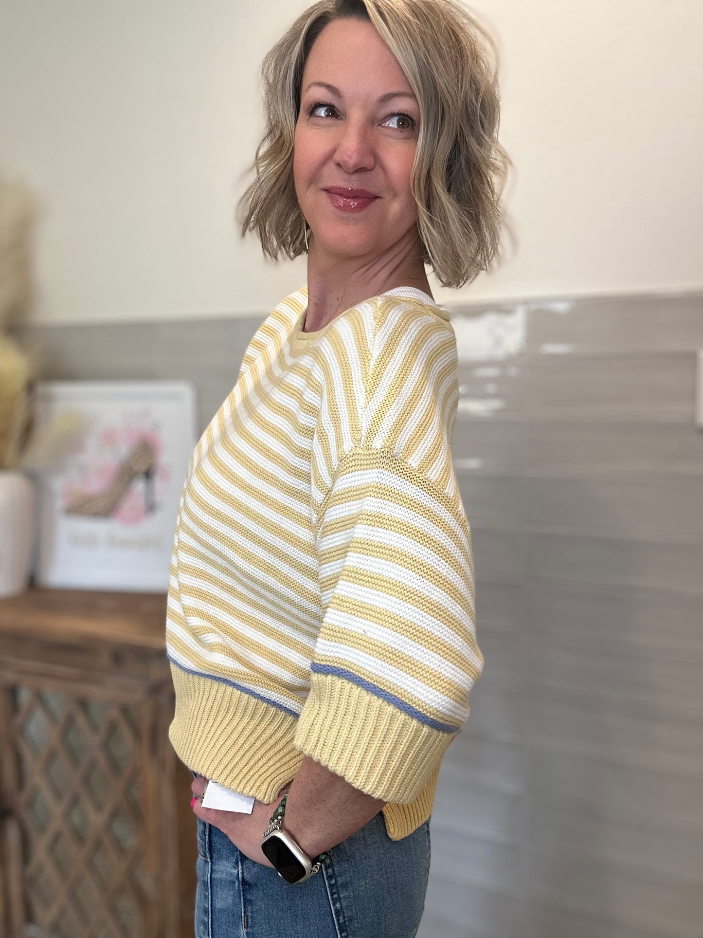 Yellow Stripe Sweater