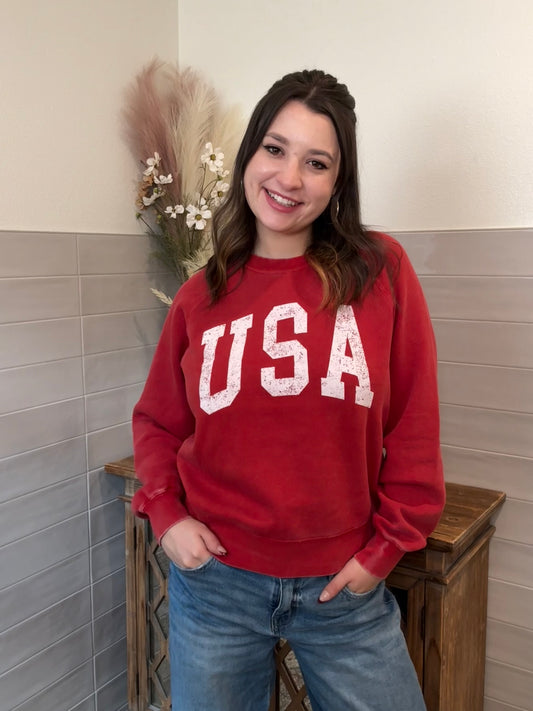 Red USA Sweatshirt
