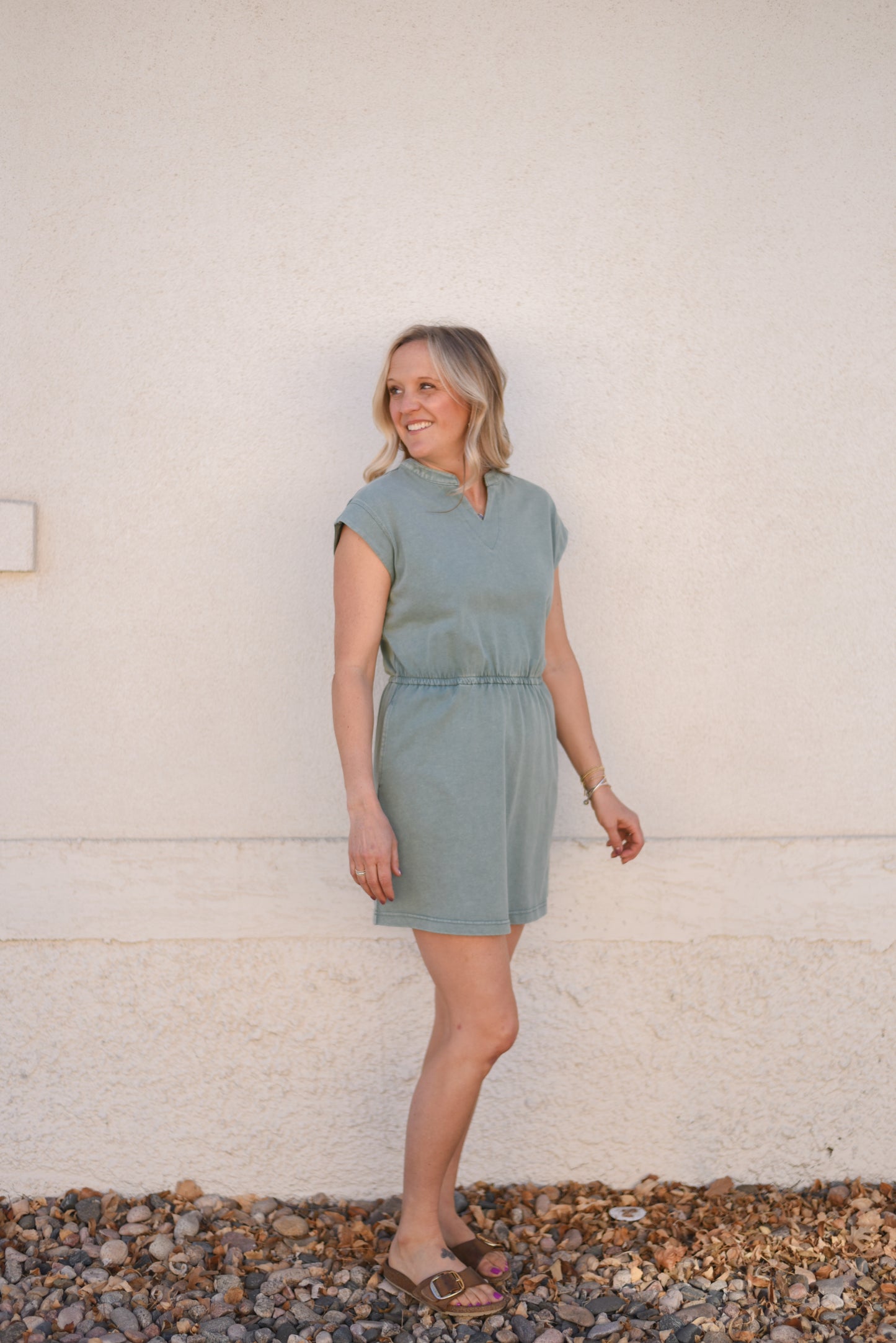 Mineral Washed Mini Dress