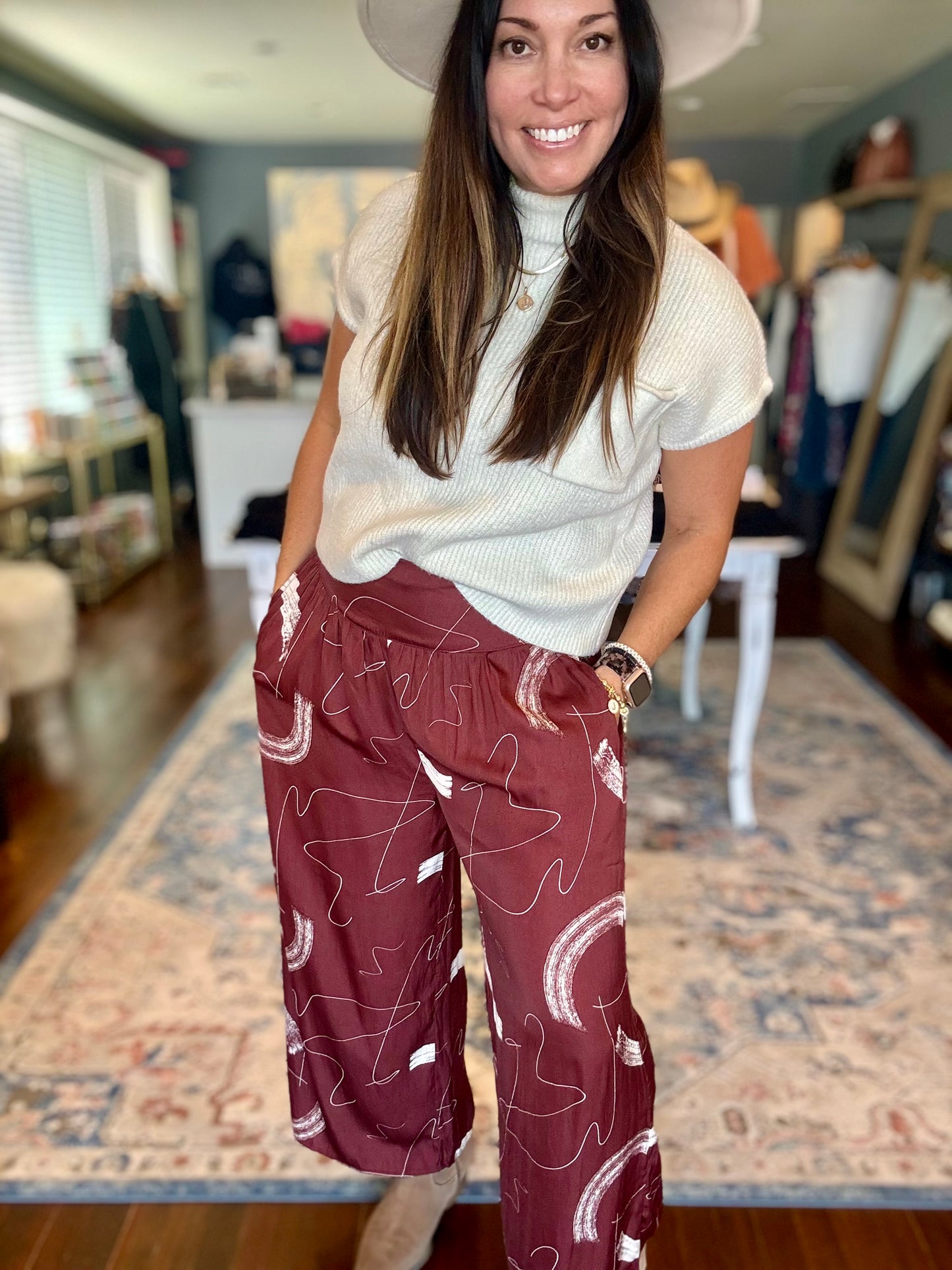 Vino Flowy Pants - Small