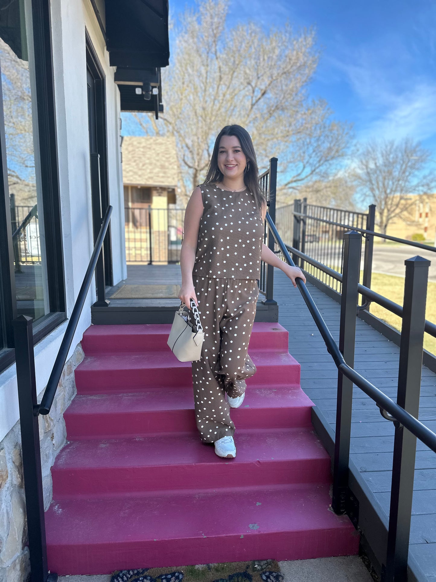 Brown Polka Dot Pants
