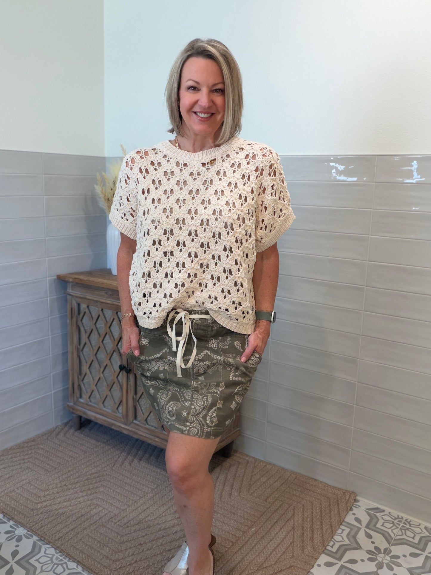 Crochet Open Knit Sweater