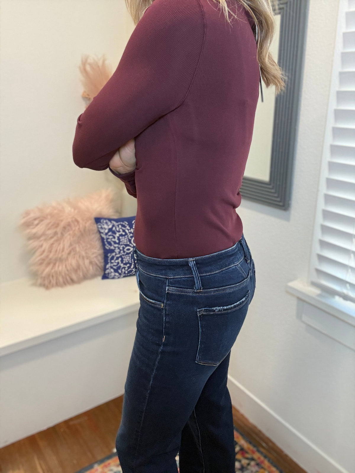 Stacy Long Sleeve Top - Deep Plum