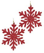 Glitter Snowflake Earrings