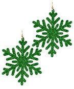 Glitter Snowflake Earrings