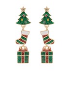 Christmas Icon Glitter Earrings