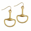 Gold Horse Bit Earrings
