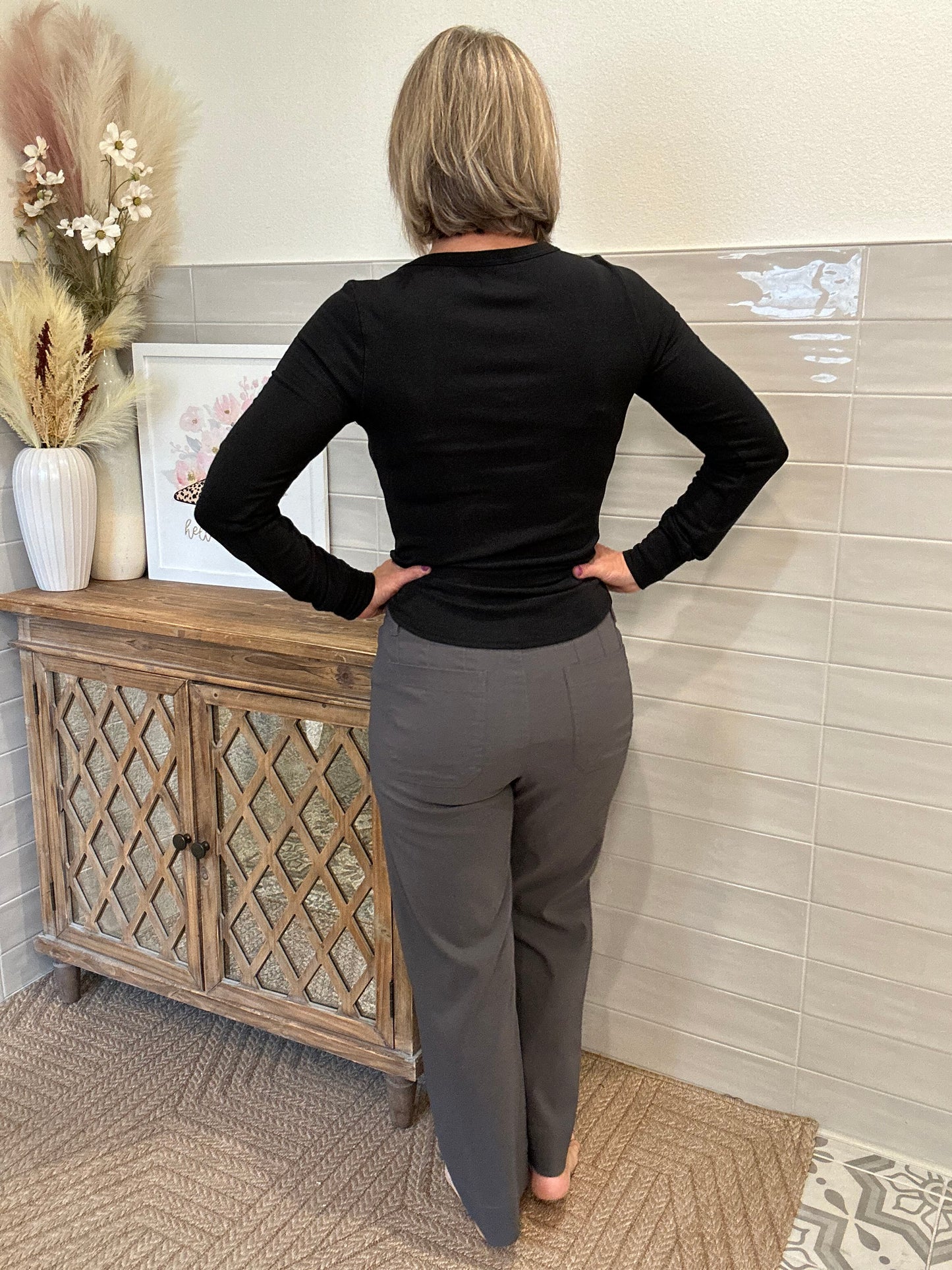 Steel Grey Pocket Pants