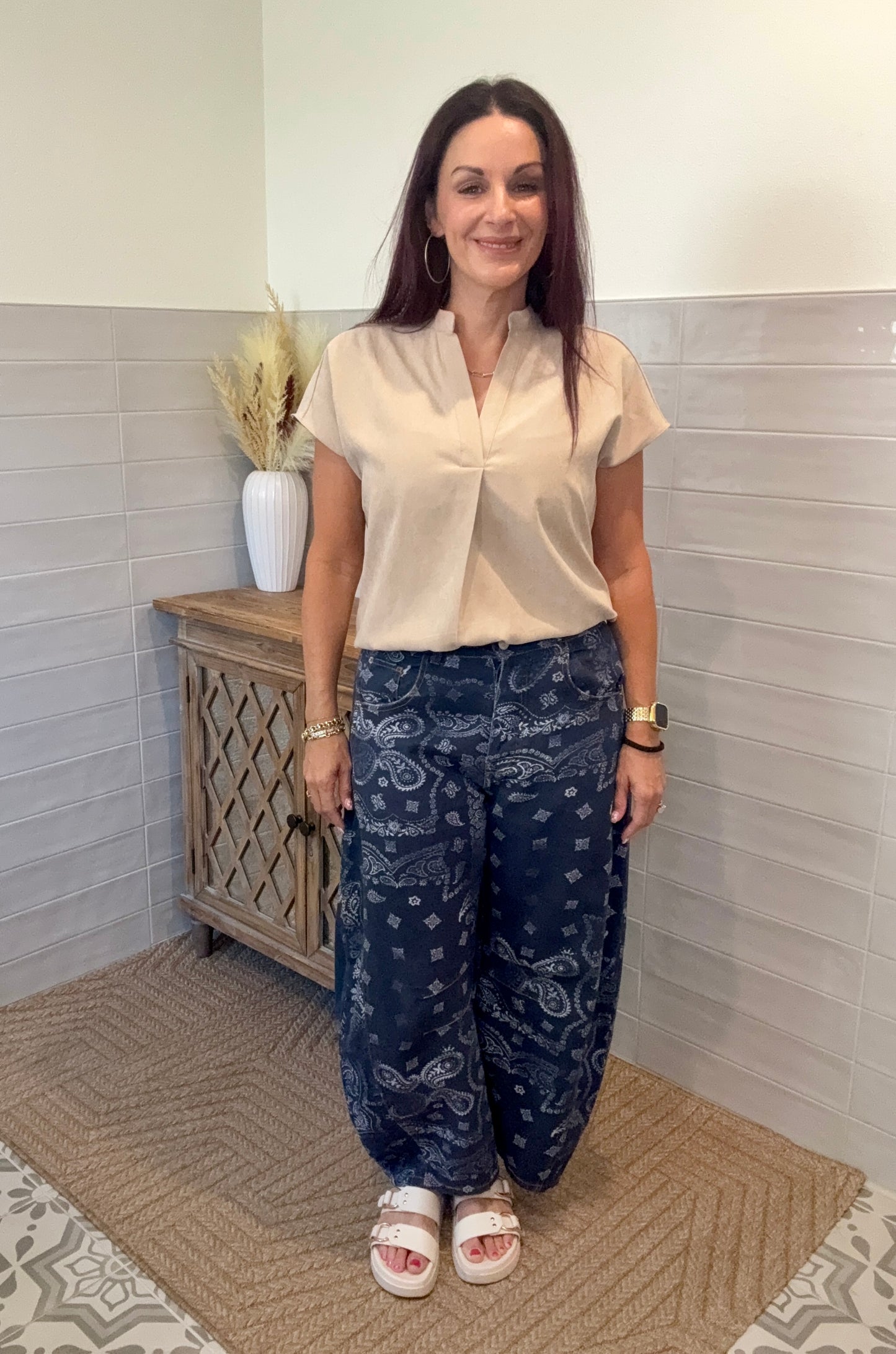 Soft Matte Blouse - Taupe