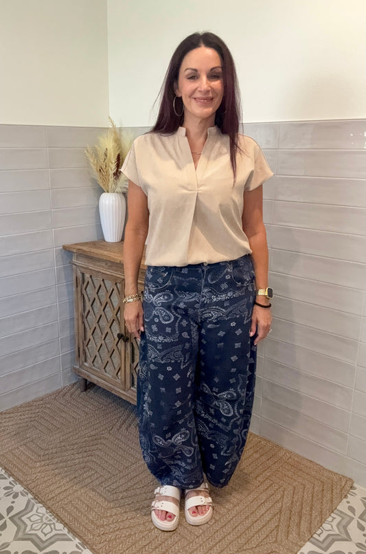 Soft Matte Blouse - Taupe
