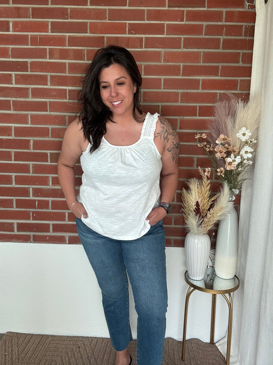 Ivory Ruffled Blouse - Large