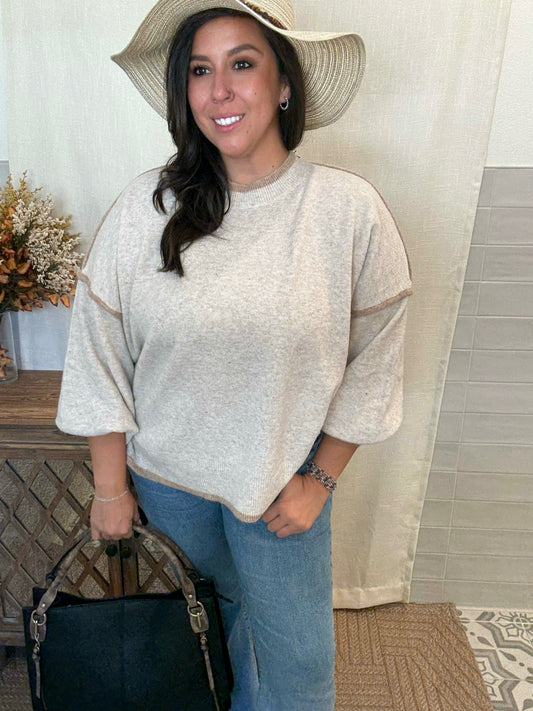 Oatmeal Sweater Top
