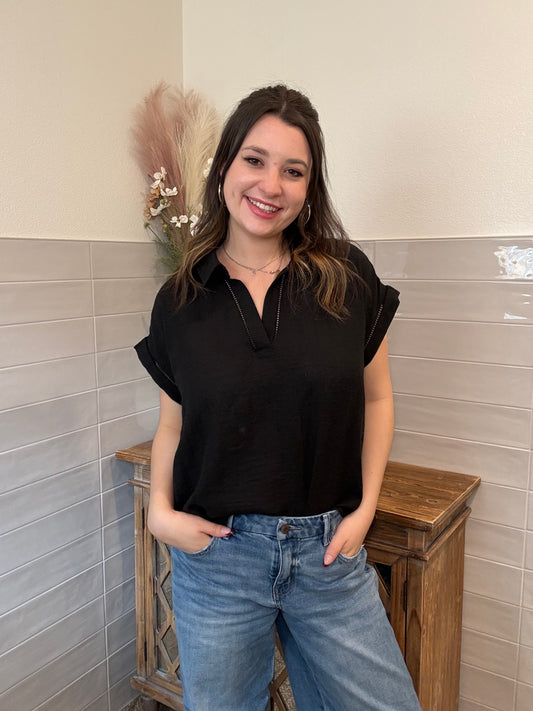 Black Lace Blouse