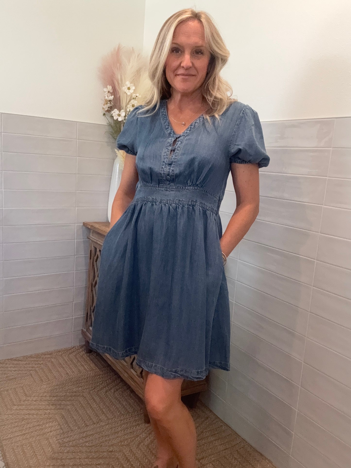 Tencel Chambray Denim Dress