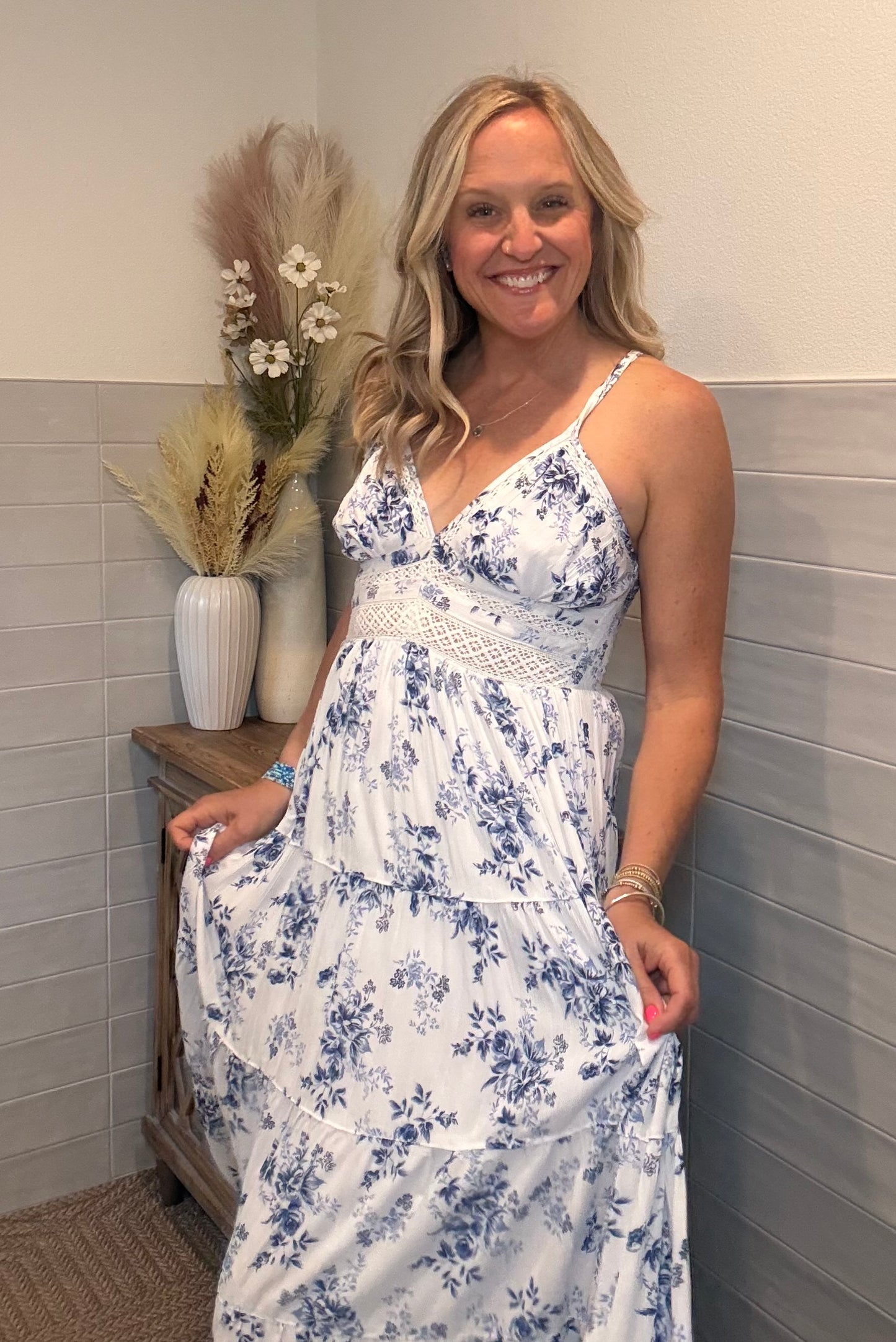 Ivory Lace Maxi Dress