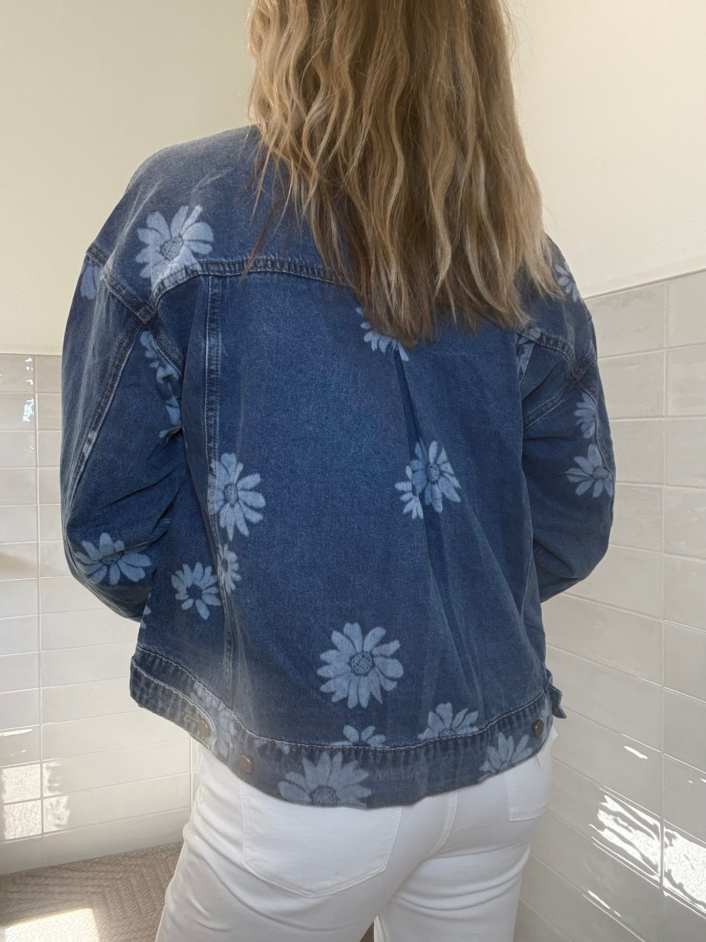 Floral Printed Denim Jacket