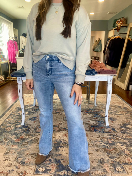 Jenny High Rise Flare Jeans - Restocked