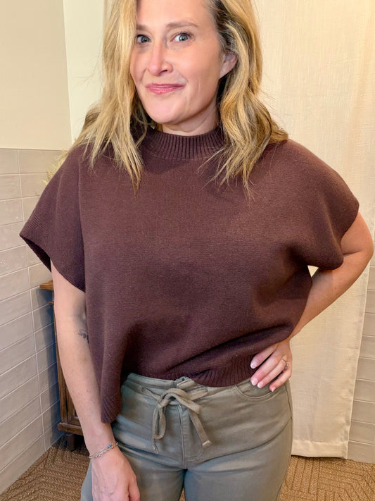 Espresso Drop Sweater Top