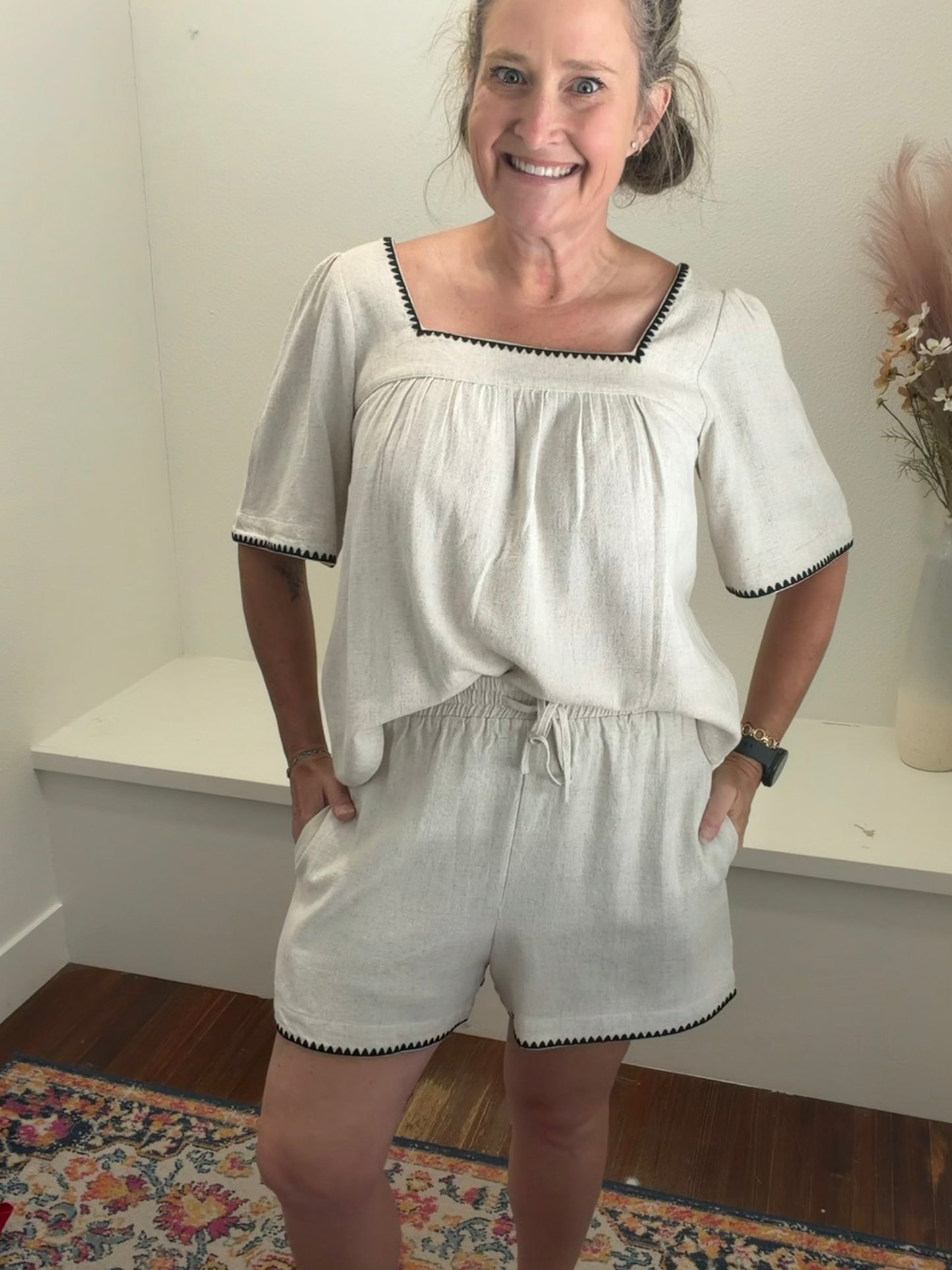 Natural Linen Blouse