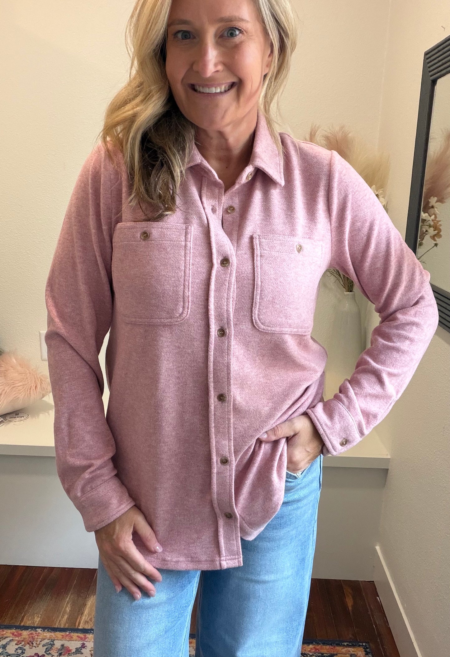 Lewis Shirt - Mauve Pink