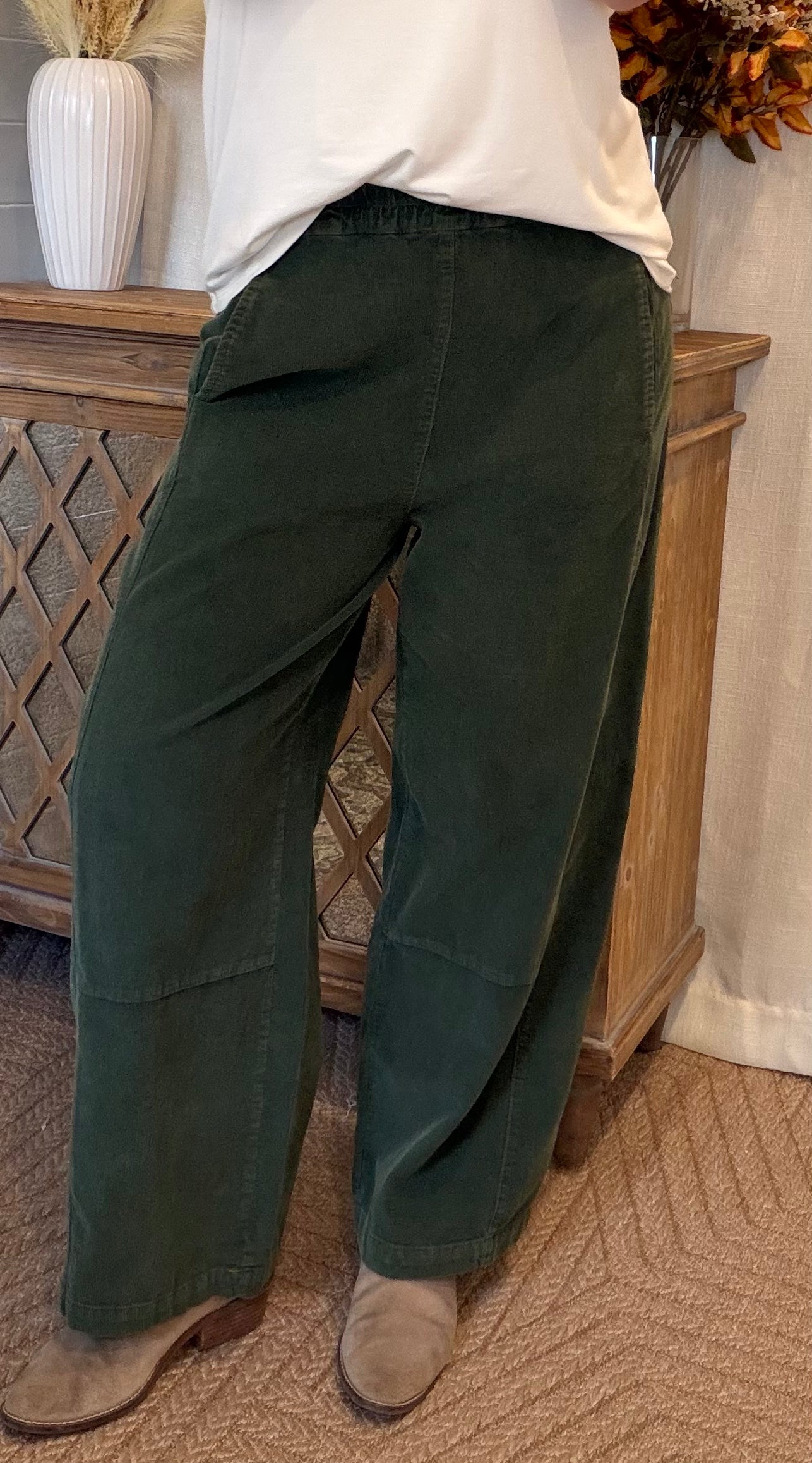 Hunter Green Corduroy Pants