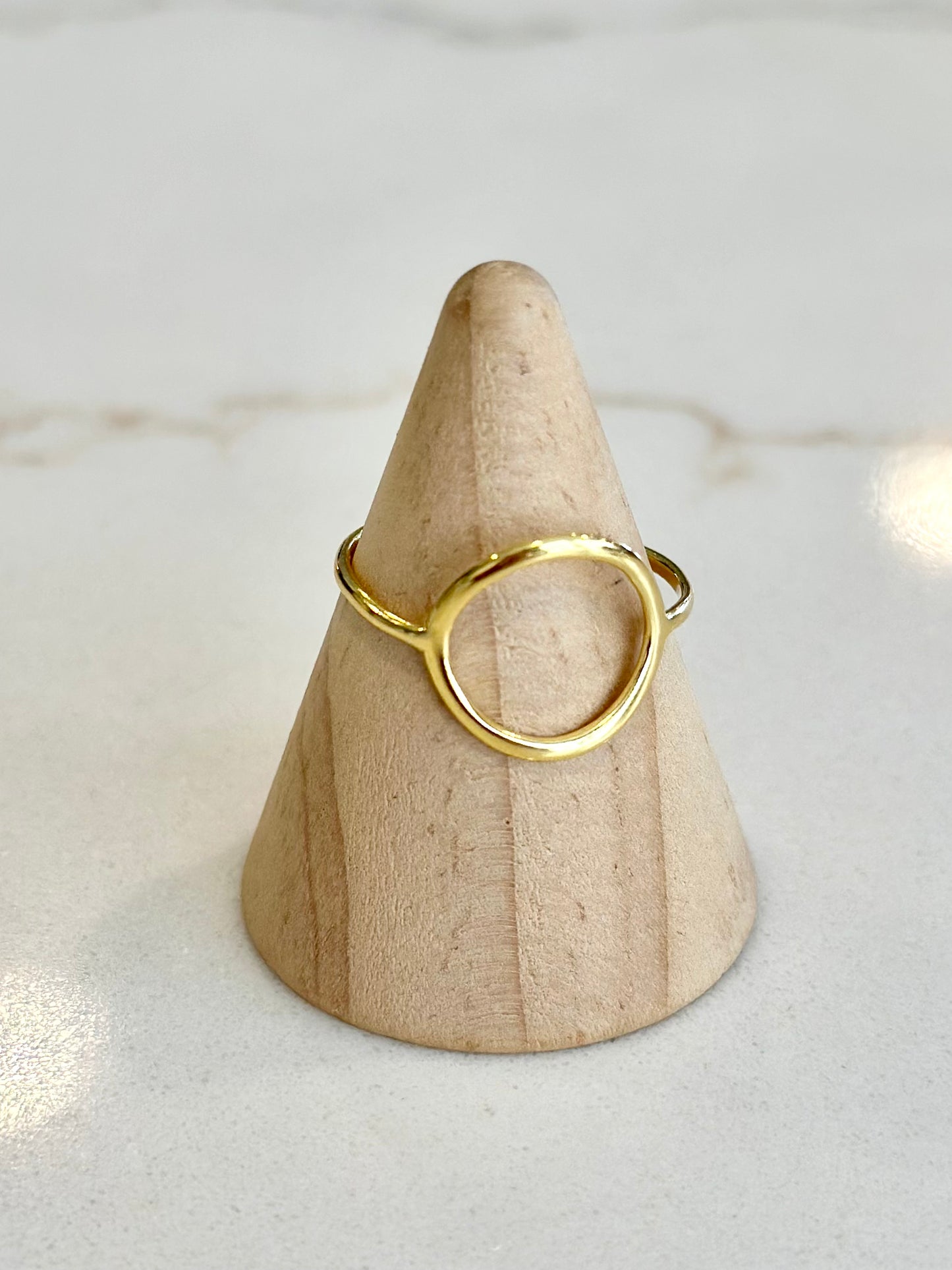 Sterling Silver and Gold Platted Circle Rings