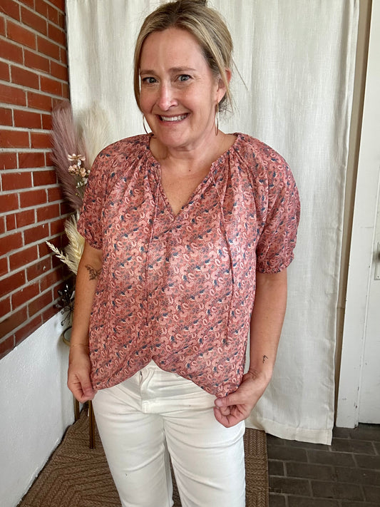 Half Sleeve Chiffon Blouse