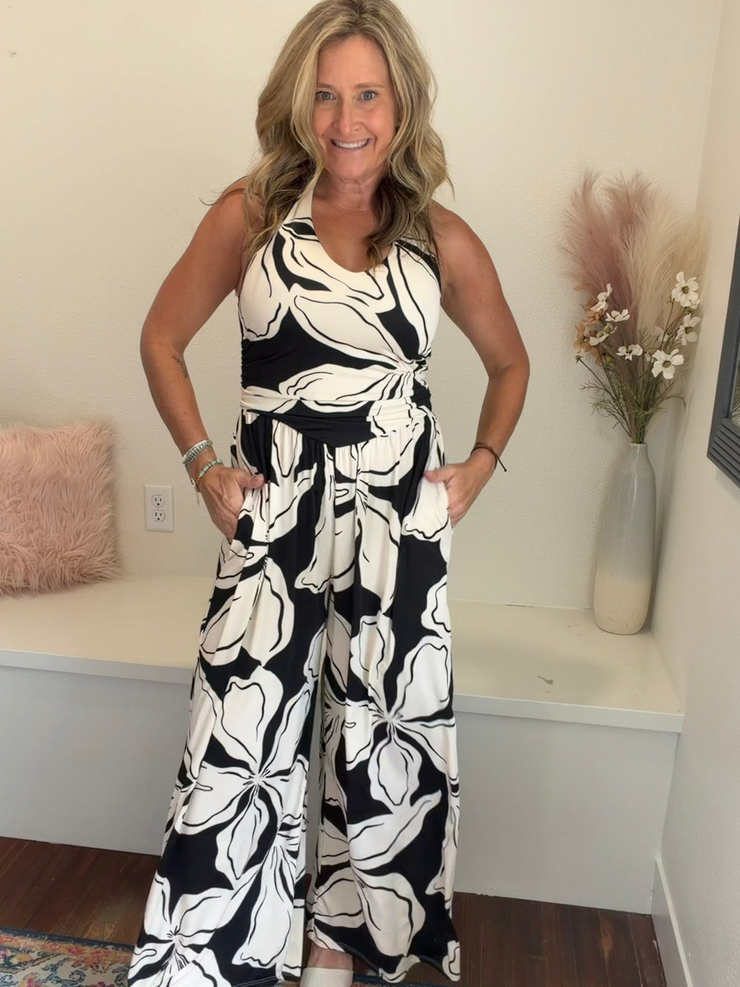 Tropical Halter Jumpsuit