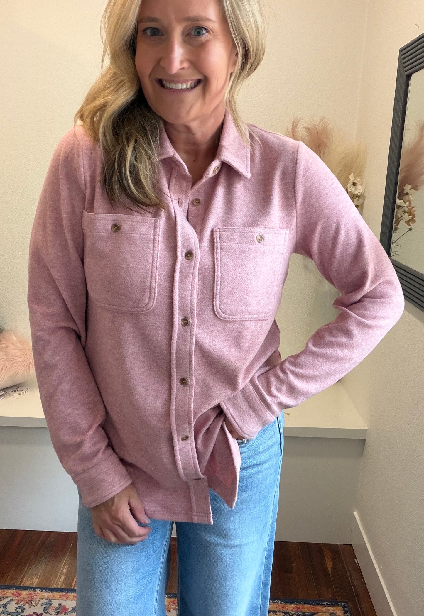 Lewis Shirt - Mauve Pink