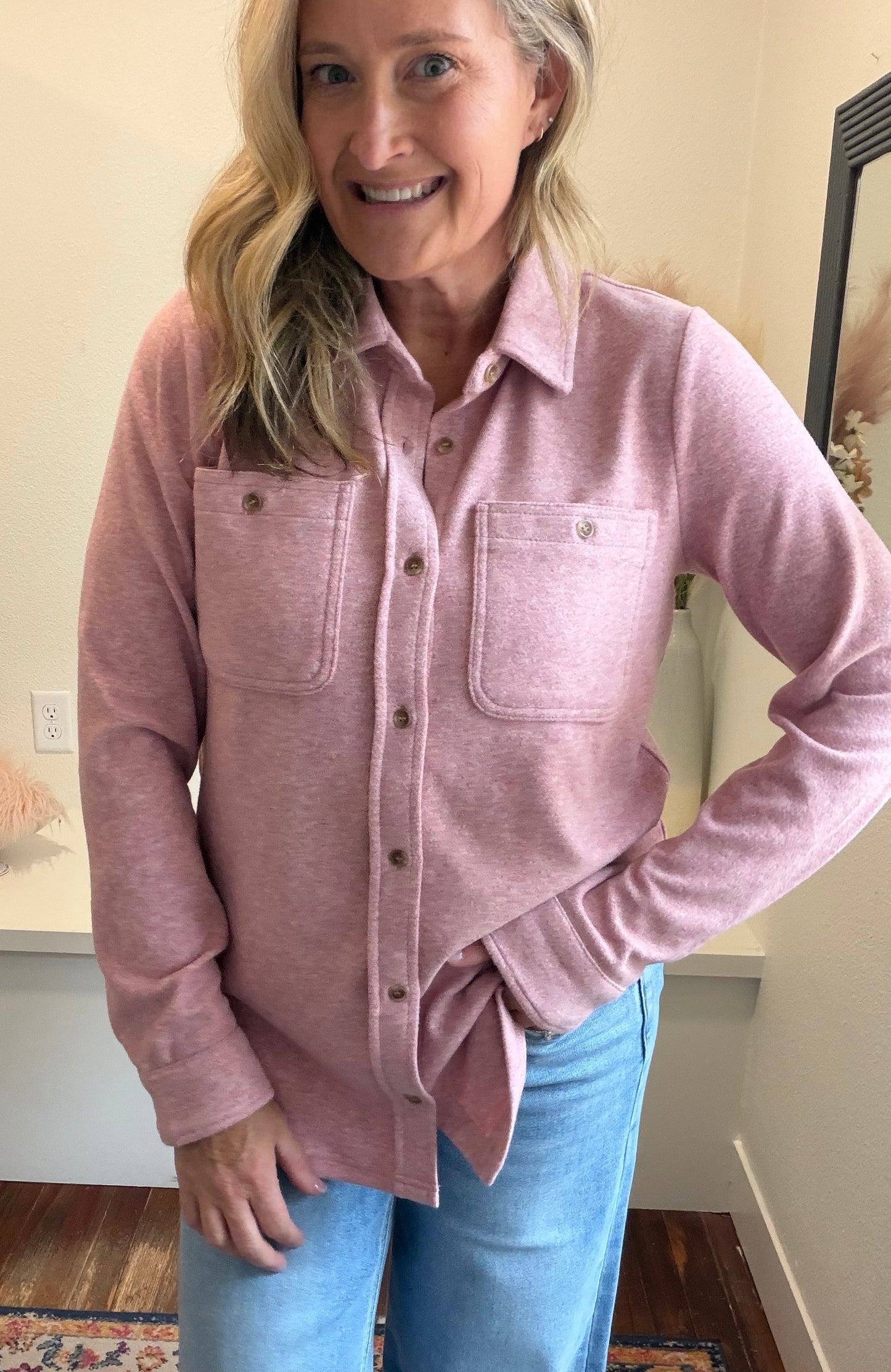 Lewis Shirt - Mauve Pink