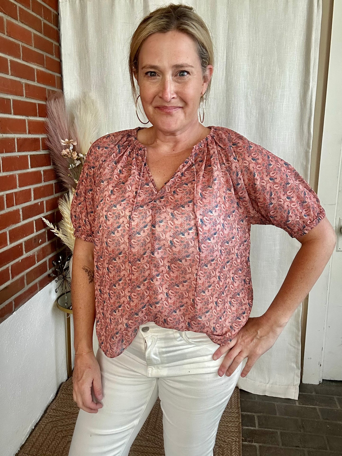 Half Sleeve Chiffon Blouse