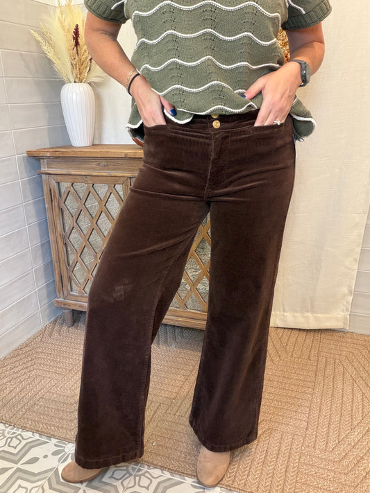 Meg Corduroy Wide Leg Pant - KUT