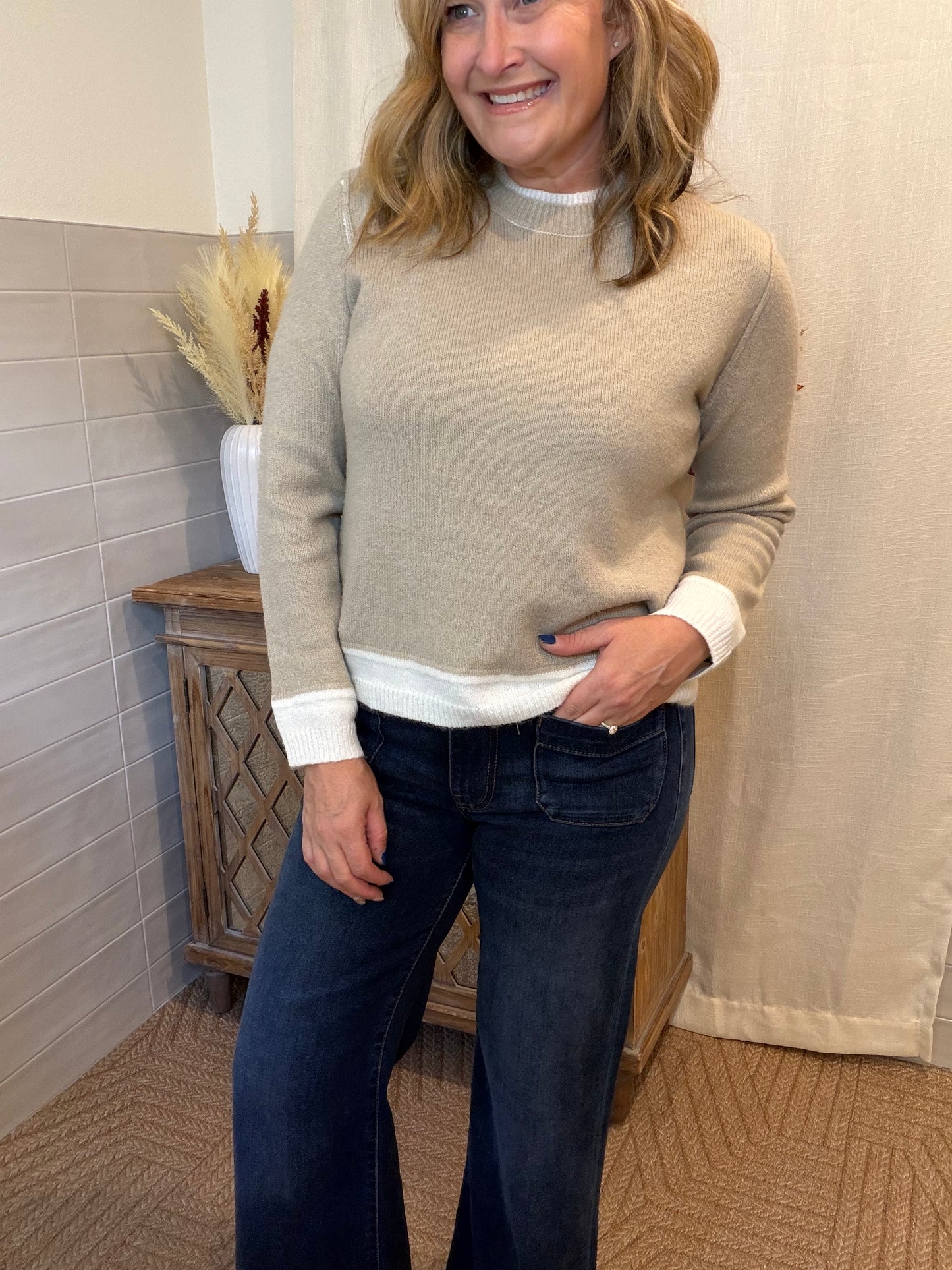 Taupe Knit Sweater