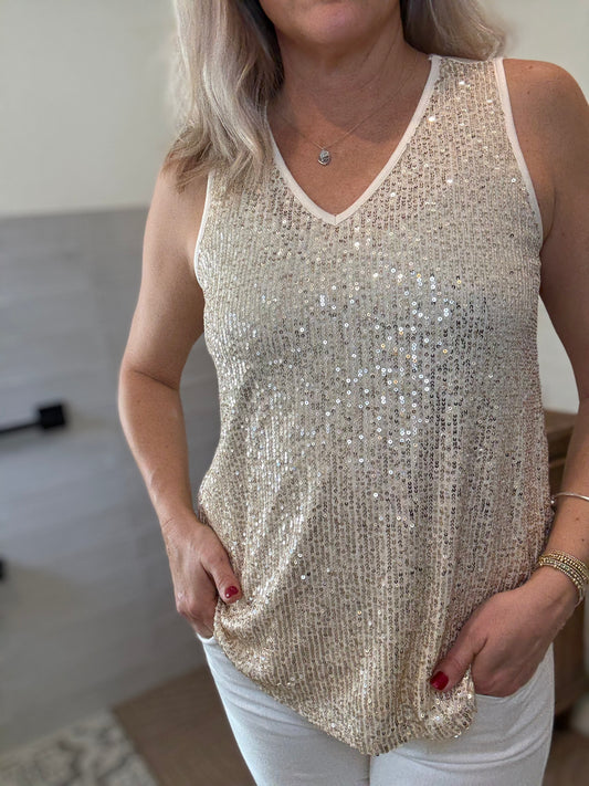 Sequin Tank Top