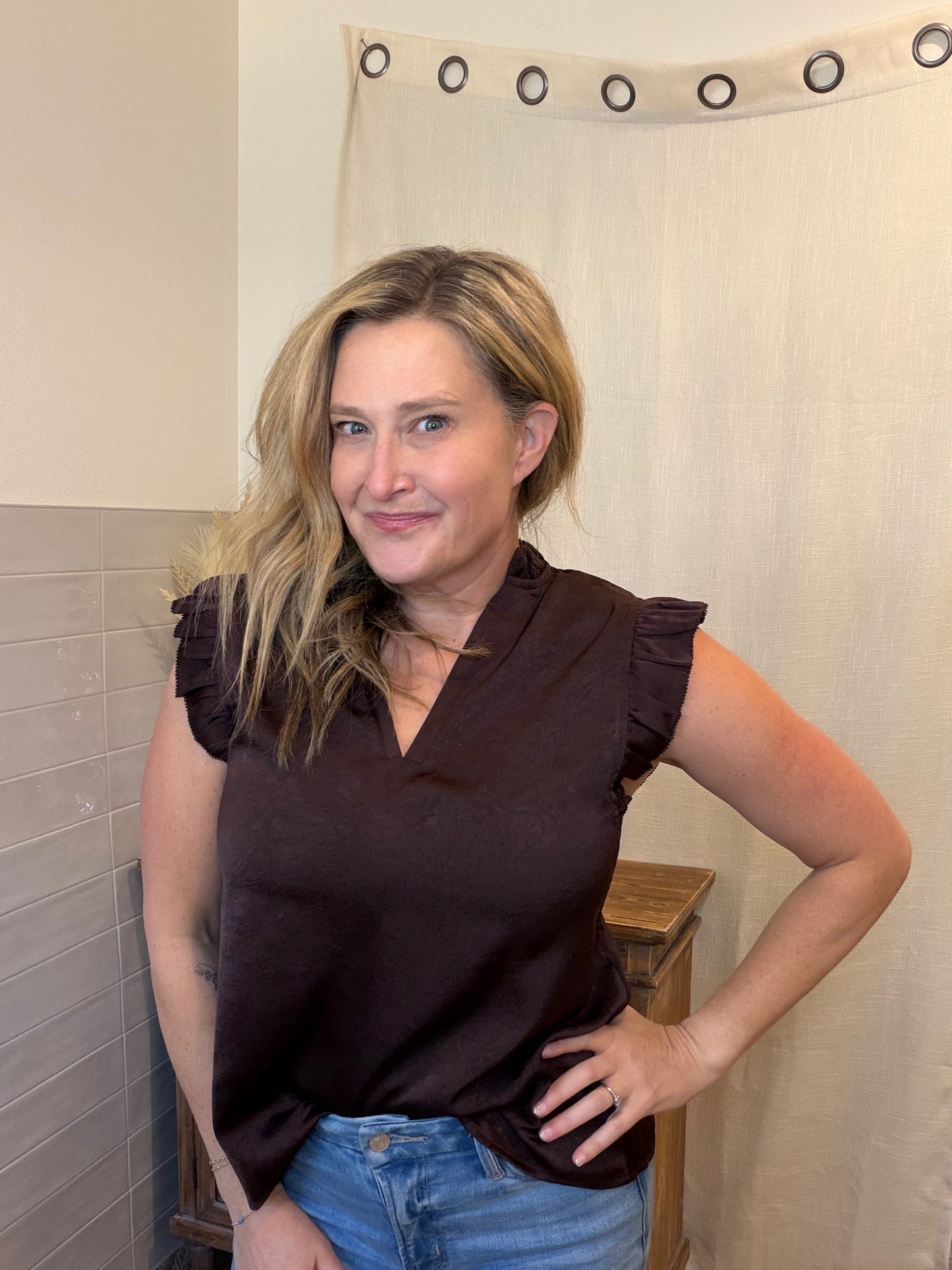 Chicory Ruffle Blouse