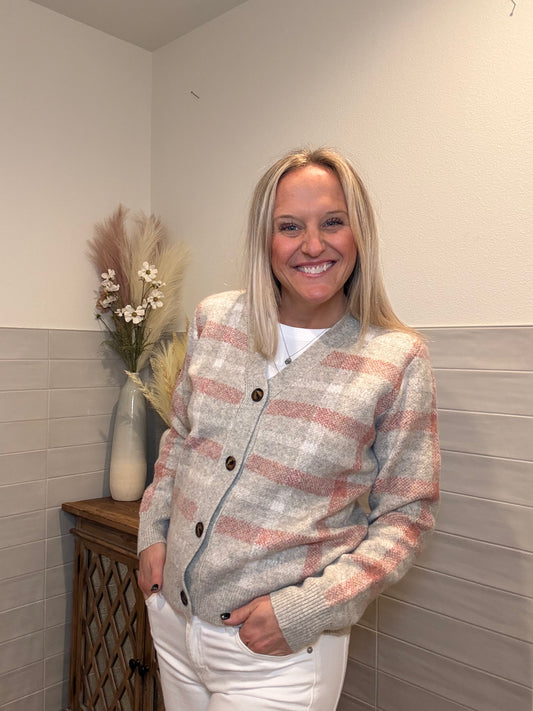 Checkered Cardigan