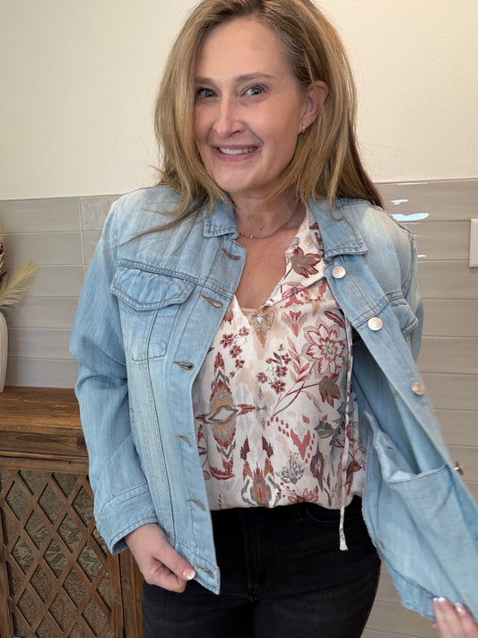 Jackie Denim Jacket - Sun Wash