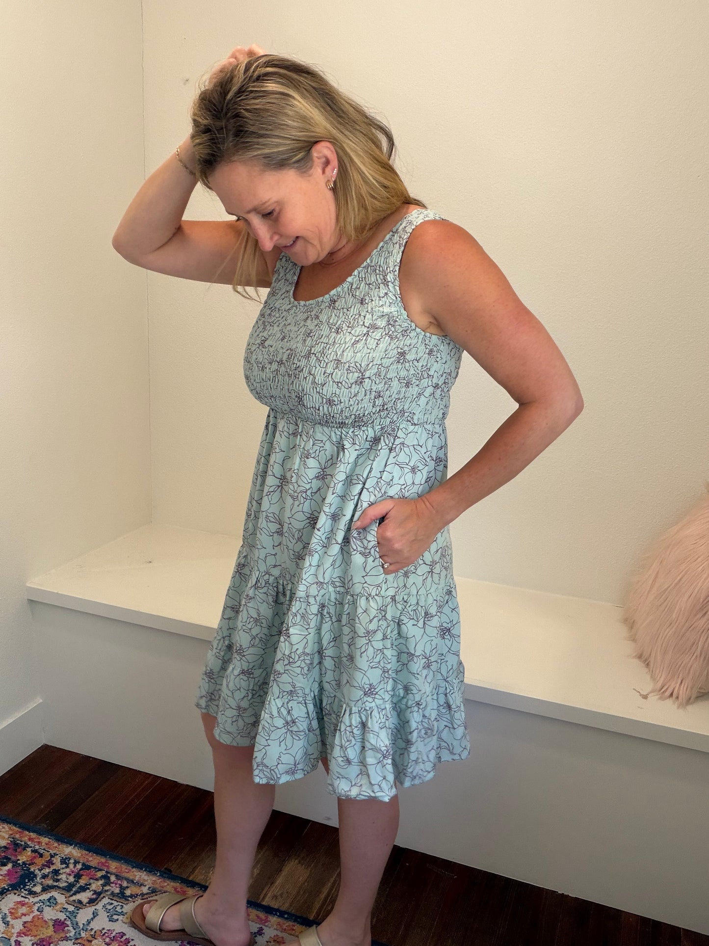 Mint Blue Mini Dress