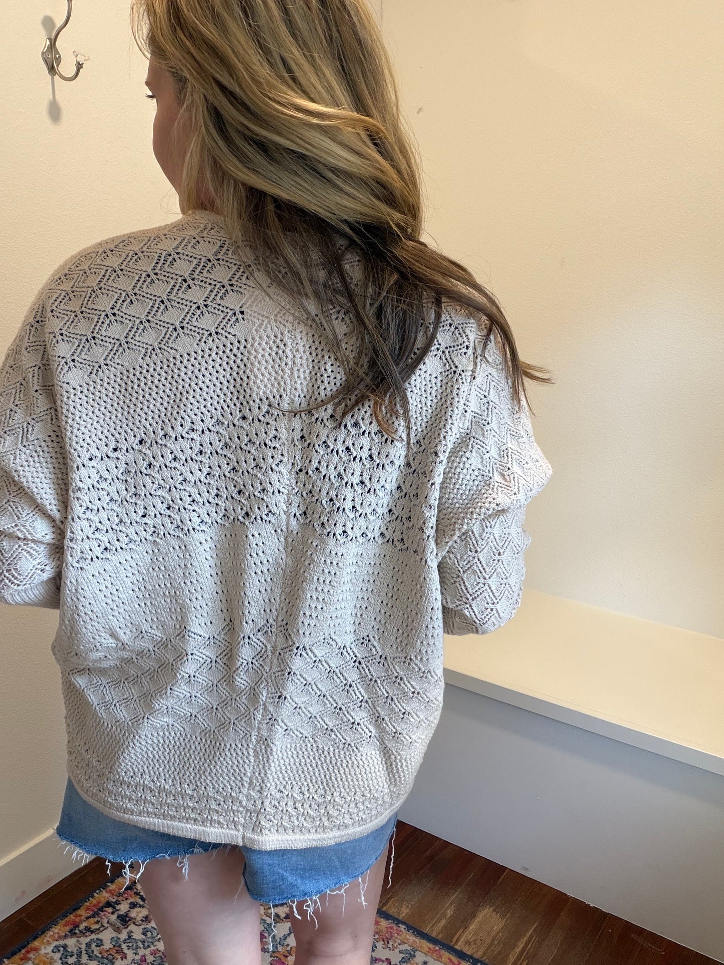 Lightweight Crochet Knit Cardigan