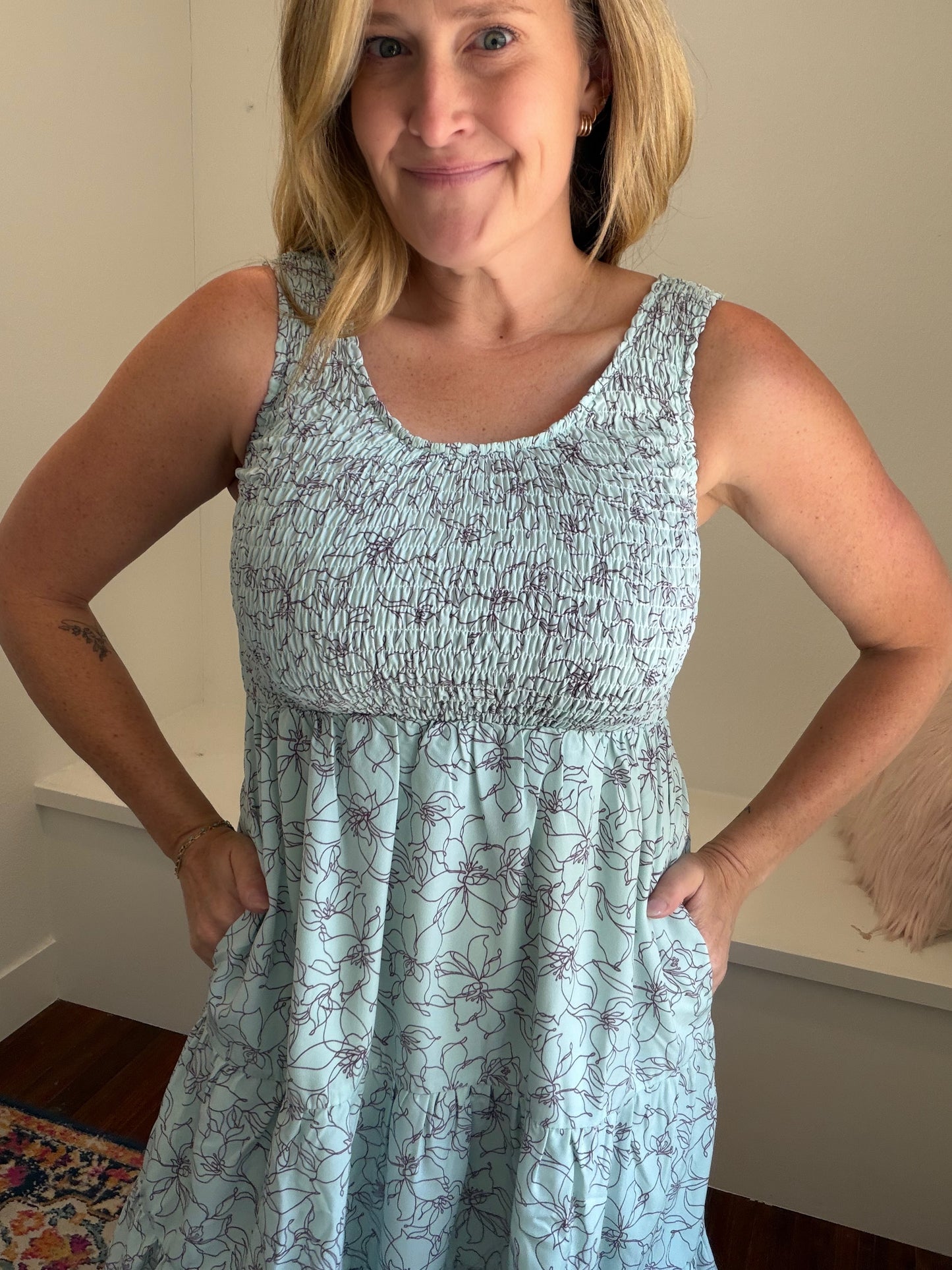 Mint Blue Mini Dress