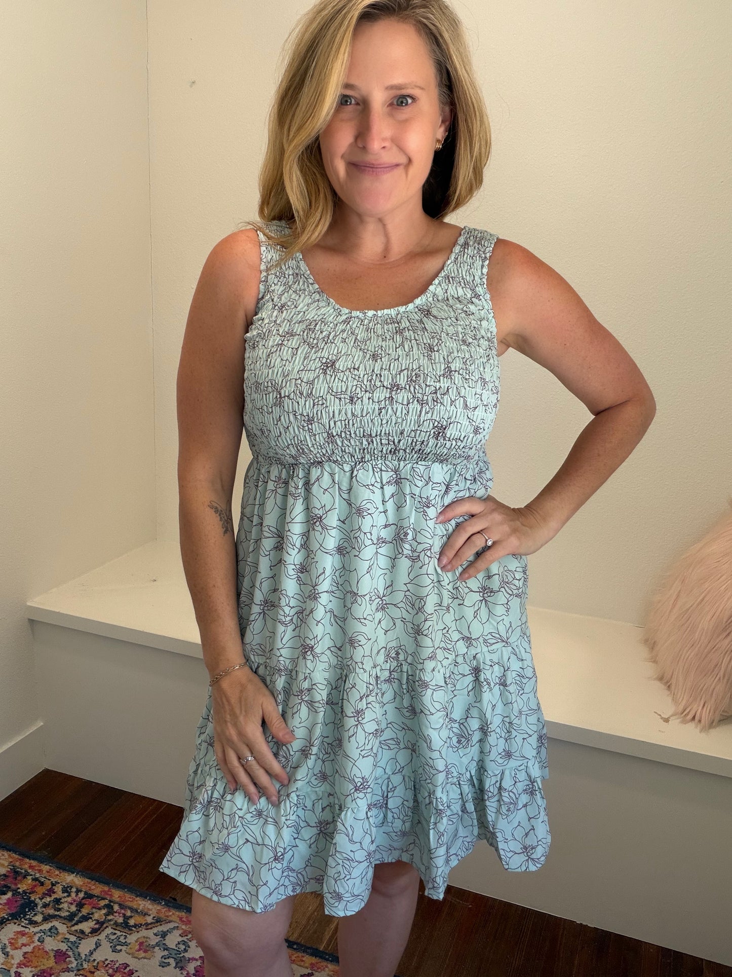 Mint Blue Mini Dress