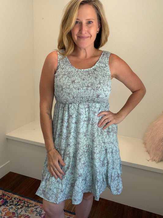 Mint Blue Mini Dress