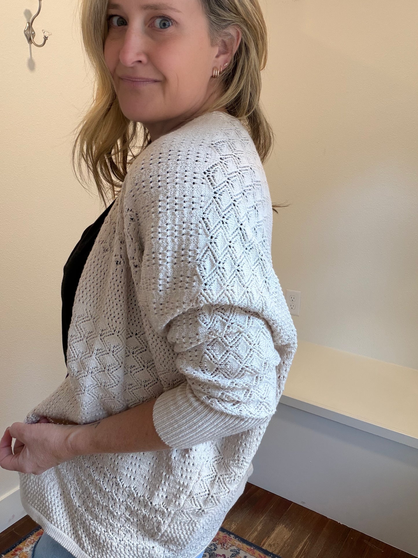 Lightweight Crochet Knit Cardigan