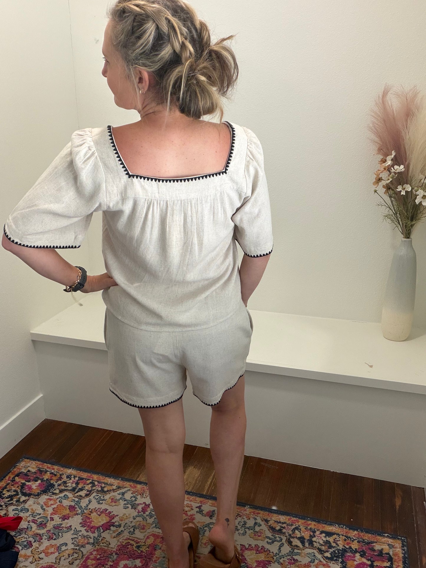 Natural Linen Shorts