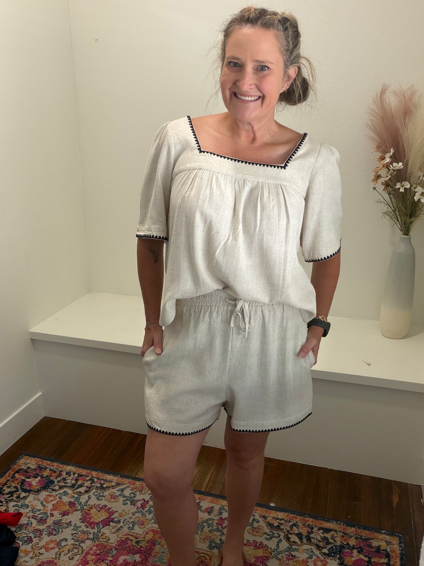 Natural Linen Blouse