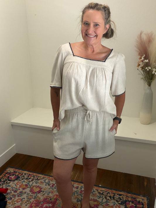 Natural Linen Blouse