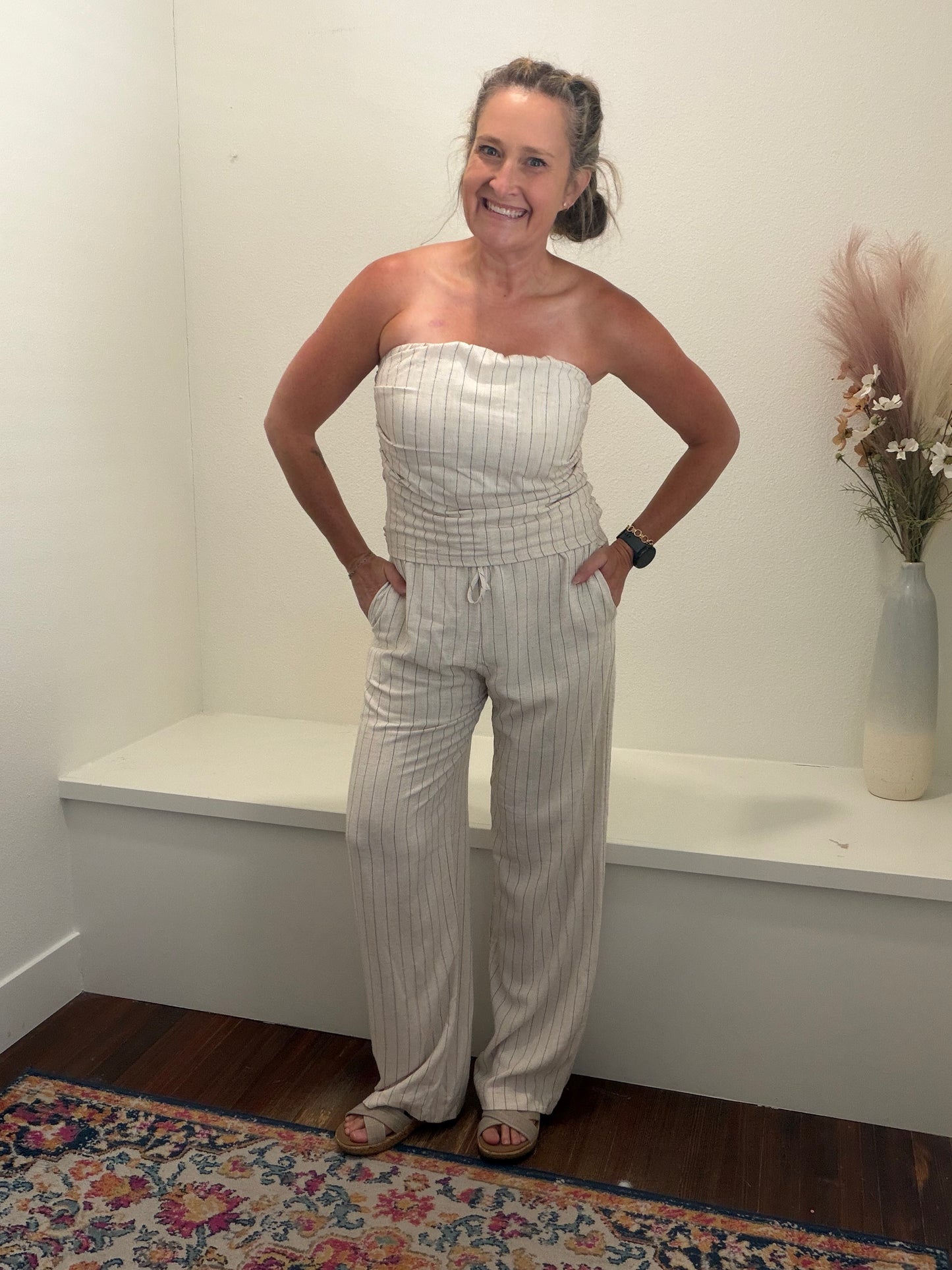Linen Stripe Pants