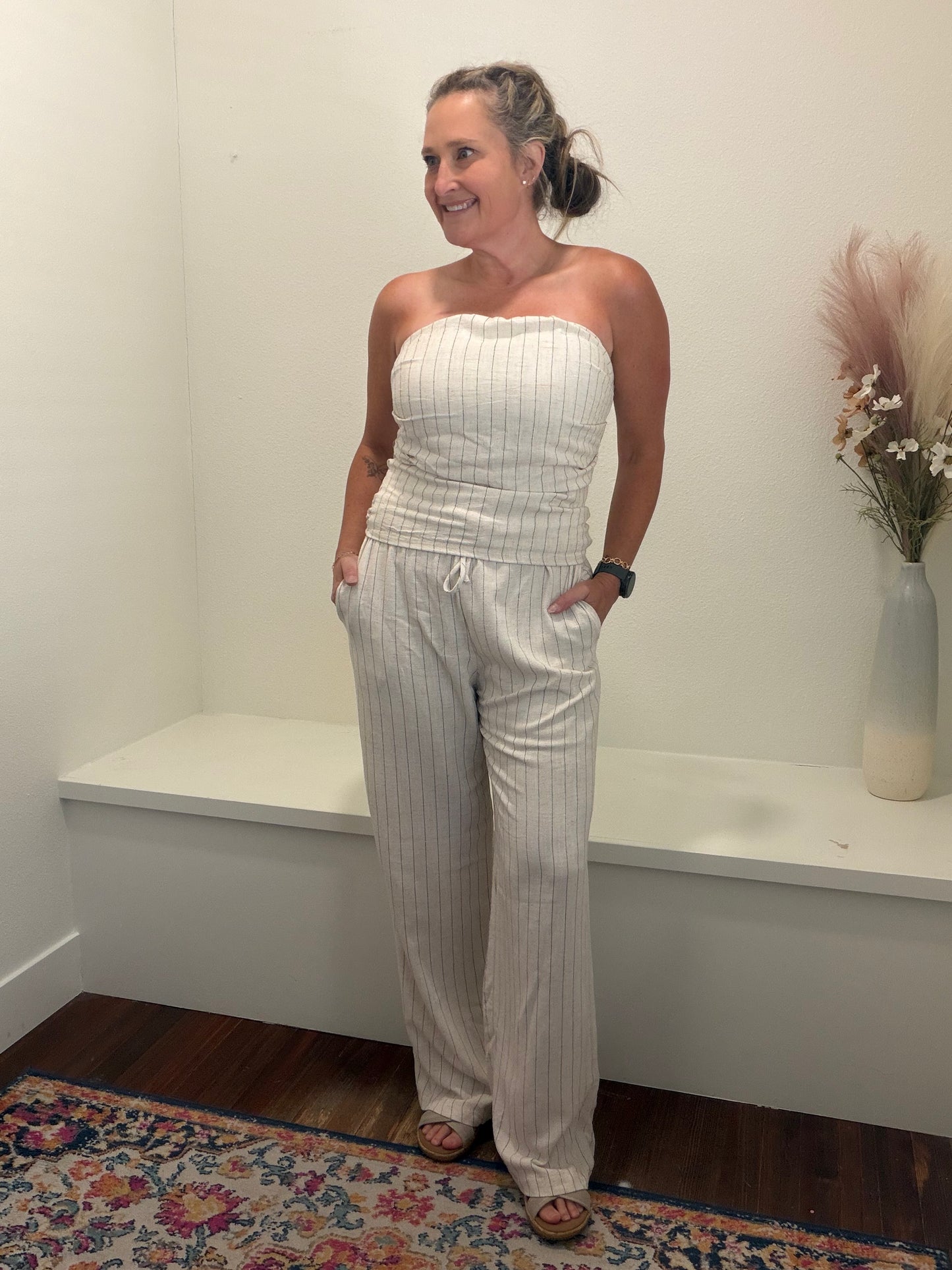 Linen Stripe Pants