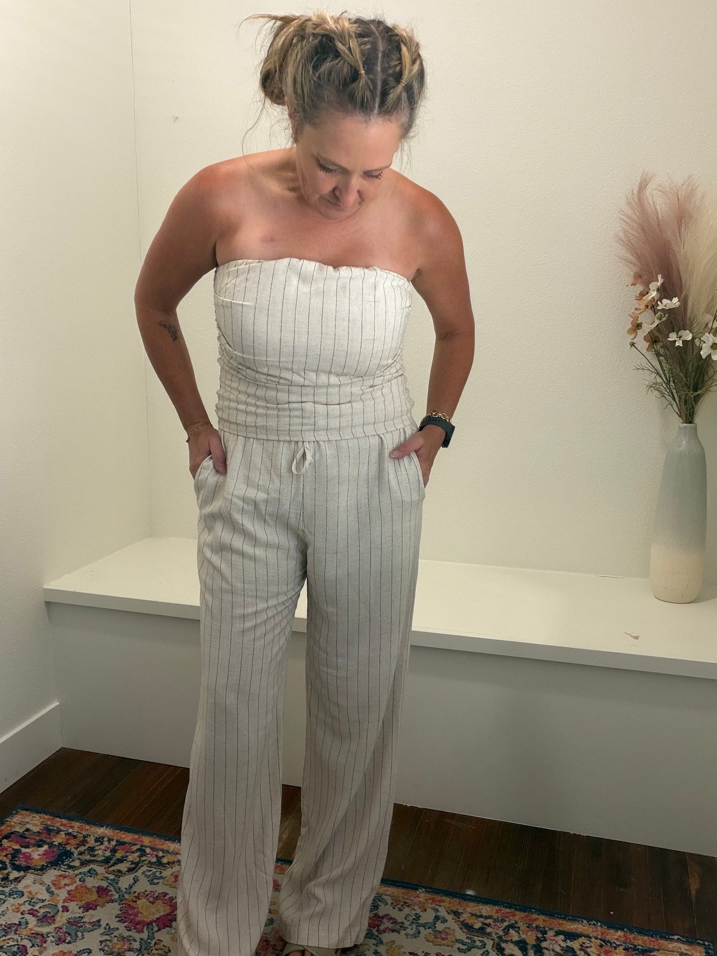 Linen Stripe Pants