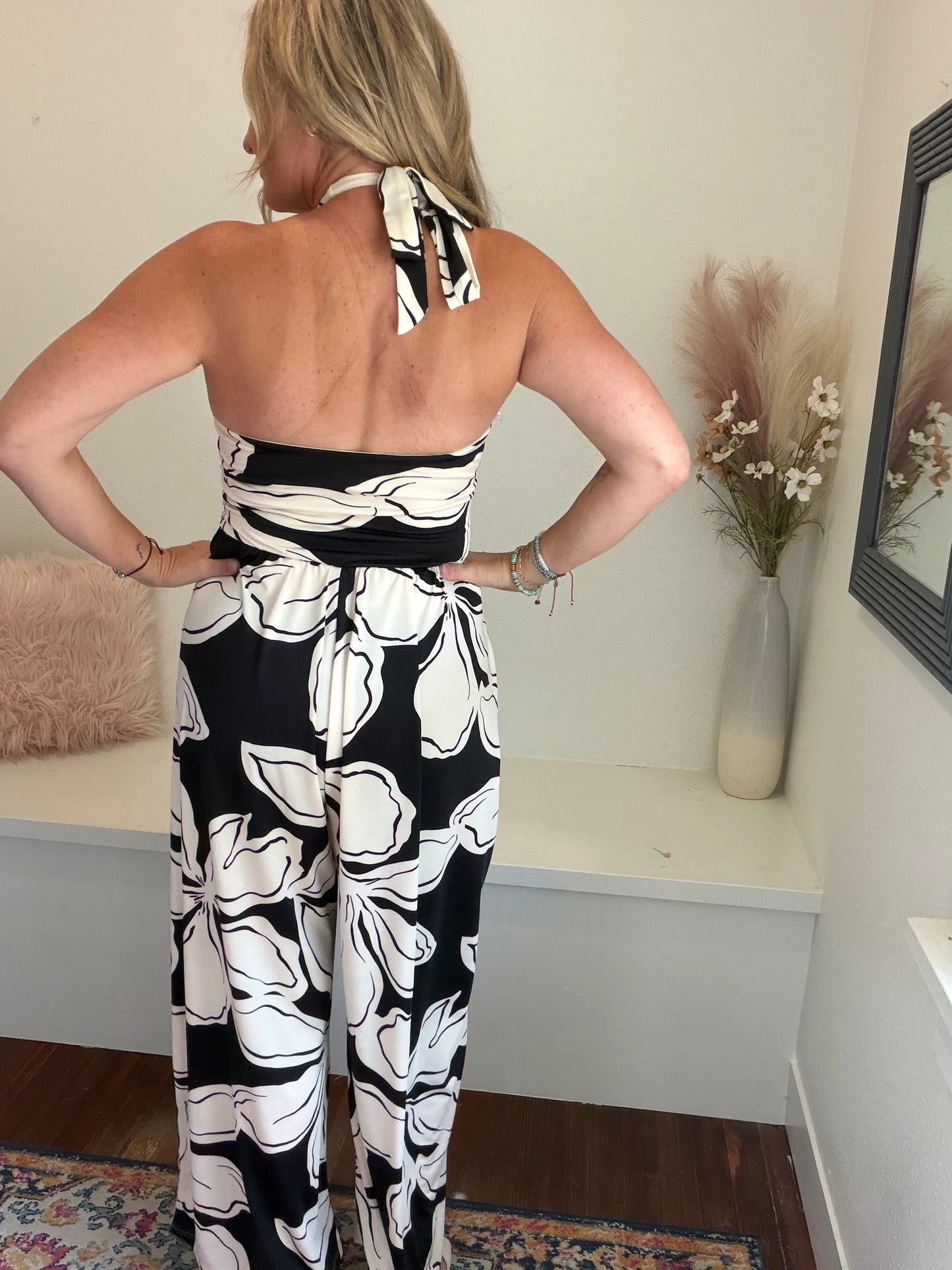Tropical Halter Jumpsuit